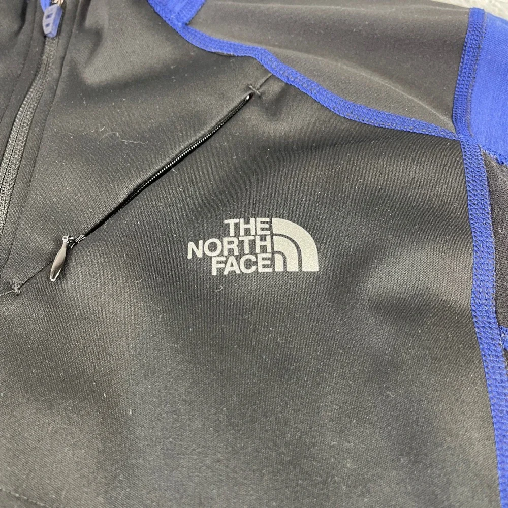 The North Face Flight Series Black Blue Quarter Zip Pullover Fleece Men M
